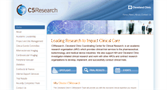 Desktop Screenshot of c5research.clevelandclinic.org