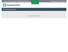 Tablet Screenshot of portals.clevelandclinic.org